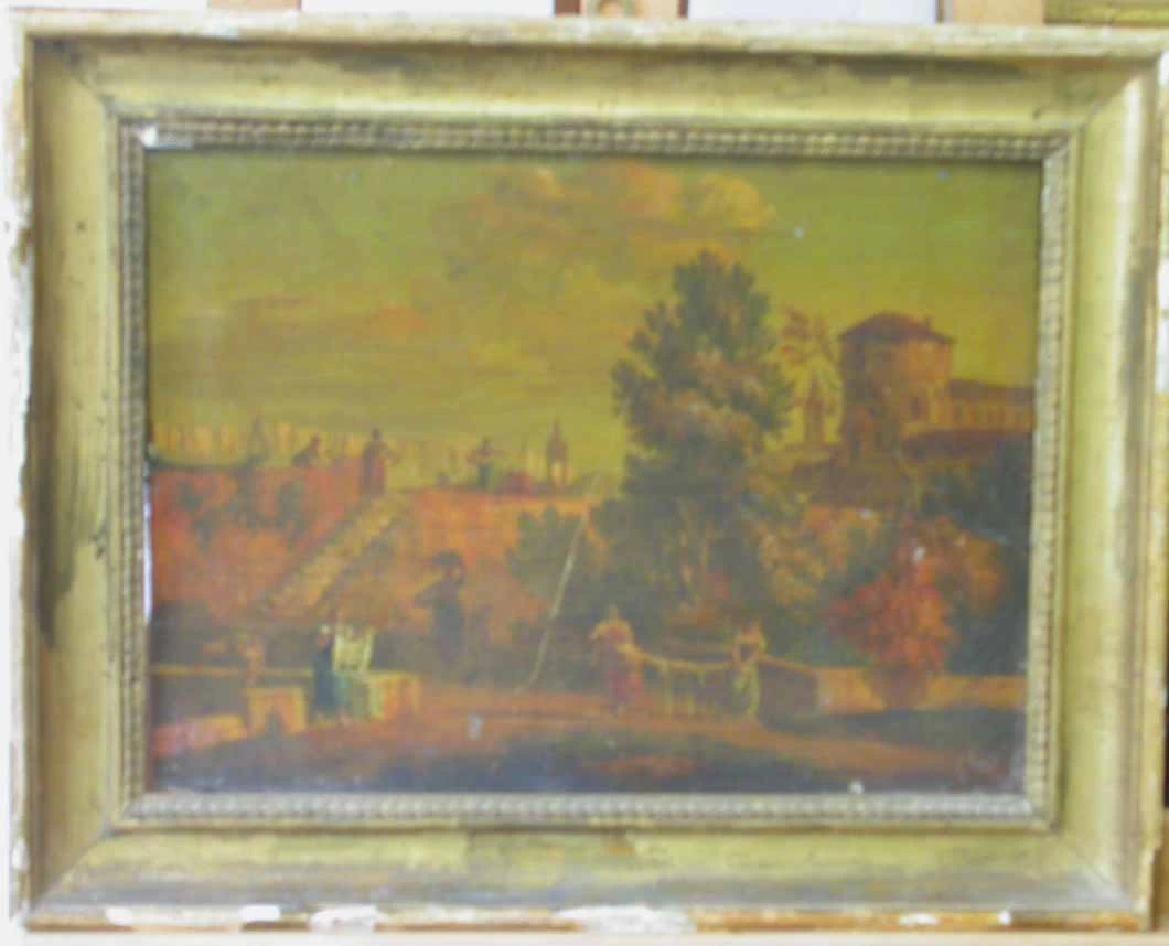 Paesaggio con lavandaie - Sassari, attribuito
